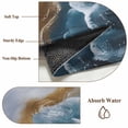 thumbnail image 6 of Small Round Rug 3Ft Washable Non-Slip, Blue Beach Circle Area Rugs for Living Room Bedroom, Summer Ocean Coastal Waves Gradient Abstract Indoor Floor Mats Carpet Runner for Home Decor, 6 of 8