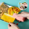 thumbnail image 6 of Mini Bag Sealer for Snacks & Food Storage | 2-in-1 Portable Hand Press Plastic Bag Sealer & Cutter | Battery Operated Heat Sealer for Chips, Candy & Grocery Bags | Includes 2 Pack, 6 of 9