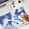 thumbnail image 4 of Blue Military Camouflage &nbsp;mousepad Gamingwaterproofnon Slip&nbsp;for Office Home Work Gaminggaming Mouse PadRubber Base Mousepad with Stitched Edges 31.5x11.8inches, 4 of 7