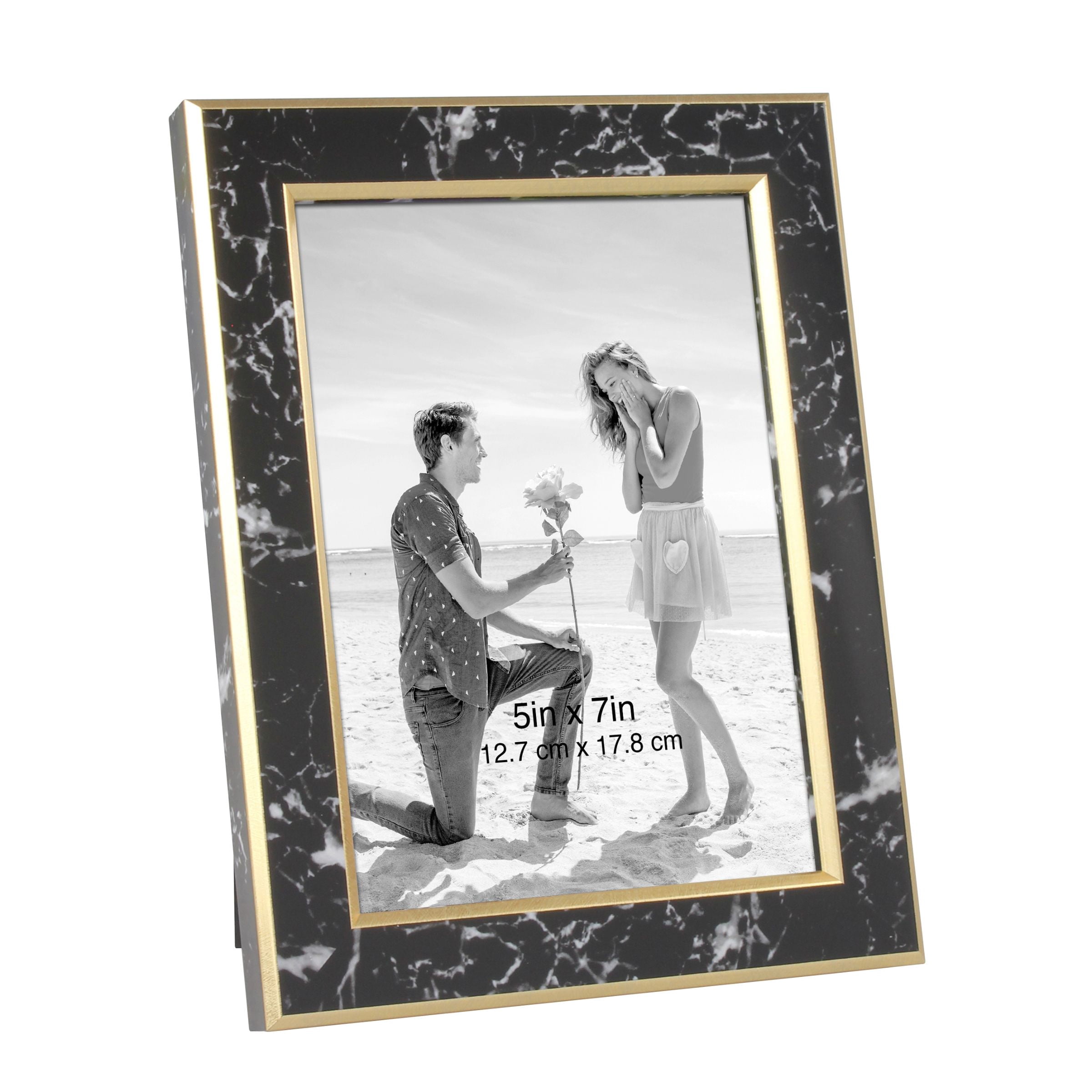 Better Homes & Gardens 5 x 7 Rectangle Plastic Picture Frame, Black