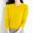 thumbnail image 1 of MKLEKYY Dog Fall Sweater Women's Casual Crew Neck Solid Color Pullover Sweater, 1 of 1