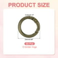 thumbnail image 2 of 1 in Spring O Ring, 50pcs O Ring Clip Keyring Clip Purse Clips Trigger Buckle Circle Metal Binder Snap Round for Handbags Straps Purse Shoulder Bag Hook Keychain, Bronze, 2 of 6