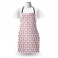 thumbnail image 3 of Piglet Apron, Repetitive of Pigs Polka Dots and Lines, Unisex Kitchen Bib with Adjustable Neck for Cooking Gardening, Adult Size, Grey Pink, by Ambesonne, 3 of 4