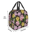thumbnail image 3 of Fotbe Colorful Roses Bolsa Térmica con Estampado y Forro de Aluminio Grueso Bolsa de Almuerzo con Bolsillo Frontal para Hombres y Mujeres, Ideal para Trabajo, Escuela, 3 of 8
