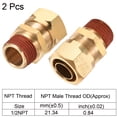 thumbnail image 3 of Uxcell Brass Compression Tube Fitting 1/2NPT x 3/4" Tube OD Straight Coupling 2 Pack, 3 of 5