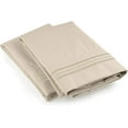thumbnail image 4 of CGK Linens Ultra Soft & Comfy Pillowcases Set of 2 - Queen / Standard Size Hotel Quality Breathable 2-Piece Pillow Covers, Beige, 4 of 7