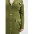 thumbnail image 4 of Vestido Tejido Roman Fashion Verde Militar Talla 40, 4 of 7