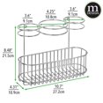thumbnail image 3 of mDesign Steel Bathroom Wall Mounted Hair Tool Storage Organizer Accessory Basket Tray, Hang Holder for Hair Dryer, Straightener, Curling Iron, Styling Products, Chrome, 3 of 7