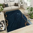 thumbnail image 2 of Navy Blue Rug, Modern Creativity Living Room Rug, Outdoor Rug Dirty Resistant Non Slip Washable Carpet for Bedroom Hotel Hardwood Floors Camping Rug 3x4ft, 2 of 6