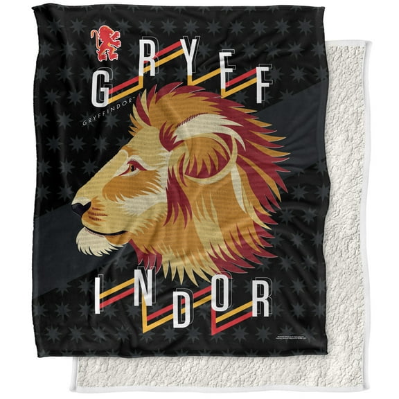Harry Potter Blanket, 50"x60" Harry Potter Neo Industries Gryffindor Silky Touch Sherpa Back Super Soft Throw Blanket