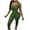 Green, variant on aidice Yoga Bodysuits for Women Ribbed Scoop Sleeveless Summer Slim Fitting Workout Leggings Jumpsuits
