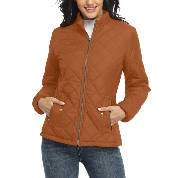 TOWED22 Womens Winter Quilted Jackets Cotton Coat New Long Sleeve
