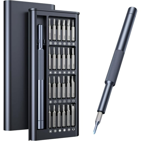 25-in-1 Small Precision Screwdriver Set, Professional Magnetic Mini Repair Tool Kit for Phone, Computer, Watch, Laptop, Macbook, Ring Doorbell, Eyeglass, Electronic, [Bearing Steel] Screw Driver