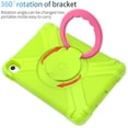 thumbnail image 5 of Kids Case for iPad 10th Gen 10.9 inch 2022, Ring Multi-Functional Grip Stand Shockproof Full-Body Rugged Protective Hybrid Case Cover for iPad 10th Generation,Green + Rose, 5 of 7
