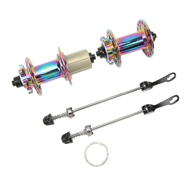 Juego de 2 bujes de bicicleta de aleación de aluminio de 32 agujeros, 120 clics, 6 garras, con palanca de liberación rápida para bicicleta de montaña, coloridos
