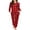 Red Plaid Snowflake, variant on Ekouaer Womens Jogger Pajama Sets Long Sleeve Sleepwear Round Neck Nightwear Soft Pjs Lounge Sets with Pockets
