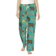 thumbnail image 2 of Goofa Cute Animals Printed Soft Pajama Pants for Women, Wide Leg Comfy Casual Lounge Yoga Pants-Medium, 2 of 9