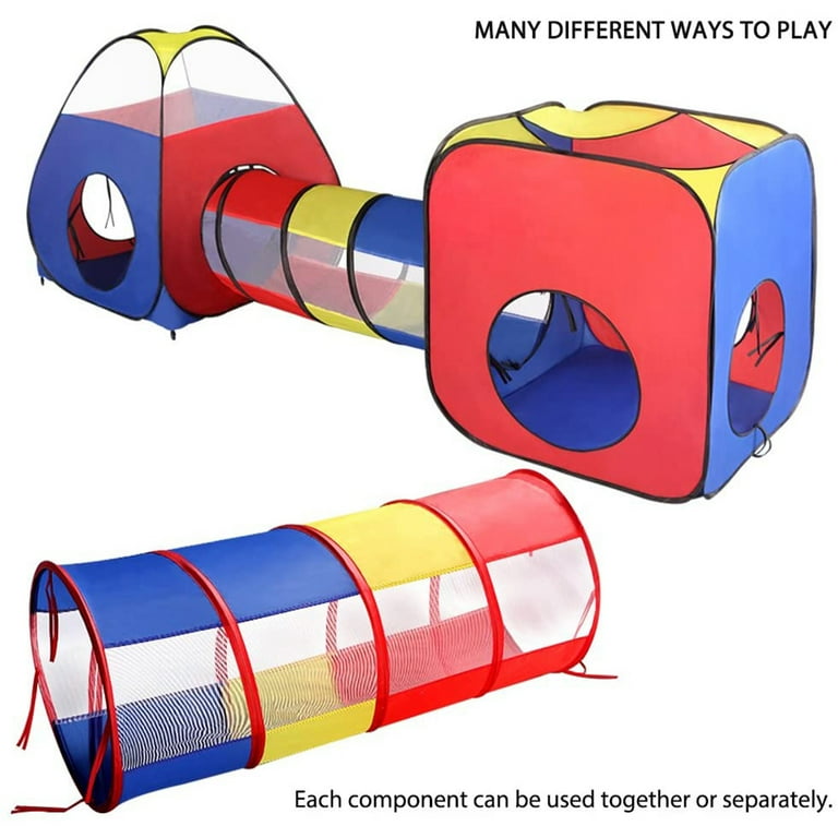 Yexmas 4 in 1 Kids Play Tent and Tunnels Foldable Indoor Outdoor