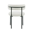 thumbnail image 7 of Meridian Furniture Beacon Cream Boucle Fabric Dining Chair, Set of 2, 7 of 7