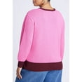thumbnail image 2 of ELOQUII Women's Plus Size Contrast Rib Sweater, 2 of 3
