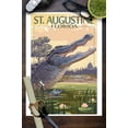 thumbnail image 3 of St. Augustine, Florida, Alligator and Pond Scene (9x12 Wall Art Print, Home Decor), 3 of 3