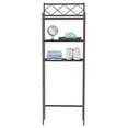 thumbnail image 3 of J&V TEXTILES 3-Shelf Bathroom Organizer Over The Toilet, Bathroom Spacesaver Oil Rub Bronze, 3 of 6