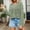 Green, variant on Crunowin Women's Fashion Sweater, Solid Color Crewneck Long Sleeve Hollow Out Knitted Casual Pullover Tops Black S