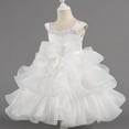 thumbnail image 2 of Baby Girls Tutu Dress Sleeveless Toddler Cotton Layered Tutu Dress Infant Tulle Dresses Princess Party Prom Dress White 9-10 Years, 2 of 5