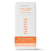 Native Body Wash, Sulfate Free, for Women & Men, Sweet Peach & Nectar, 3 fl oz