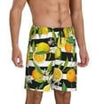 thumbnail image 2 of Kdxio Orange and Lemon Print Mens Sleep Shorts Bottoms Soft Comfy Pajama Wear Pants with Drawstring Pockets, 2 of 7