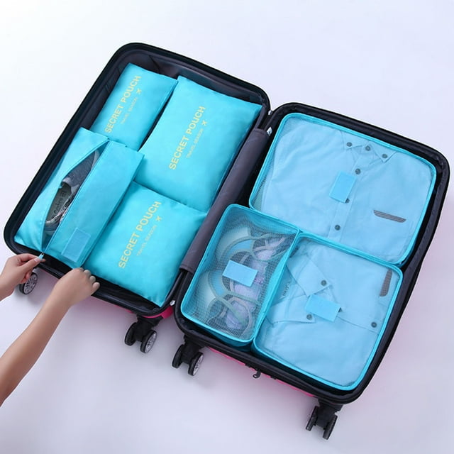 Ensemble d'Organisateurs Système de Classification des Bagages Grande Capacité avec Sacs de Rangement à Pièces pour un Emballage Efficace