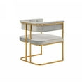 thumbnail image 4 of Limari Home Bavaria 18.5" Modern Fabric and Metal Dining Chair in Light Gray, 4 of 6