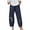 Navy, variant on HomeGardon Linen Pants Women,Pants for Women,Women Fashion Casual Printing Pocket Fold Loose Full Length Pants,S-XXL