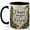 Black, variant on Peace Begins in the Forest Coffee Mug, Misty Woodland Nature Quote Design, 11 oz Ceramic Cup