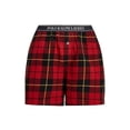 thumbnail image 1 of Polo Ralph Lauren Womens Plaid Flannel Boxer Short - 4P7022 (Wallace Plaid, S), 1 of 1