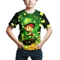 thumbnail image 2 of lnmuld Tops for Teens St Patrick's Day Themed Short Sleeve Tee for Toddler Boys and Girls Comfortable Seasonal Kids Top Size:11-12 Years, 2 of 3