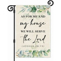 As for Me and My House We Will Serve the Lord Garden Flag, Double Sided Yard Outdoor Farmhouse Lawn Porch Decor Flag, Bible Verse Decor, Christian Home Decor Gifts for Women Coworker Friend