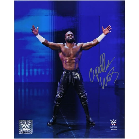Apollo Crews WWE Autographed 8" x 10" Entrance Photograph - Fanatics Authentic Certified