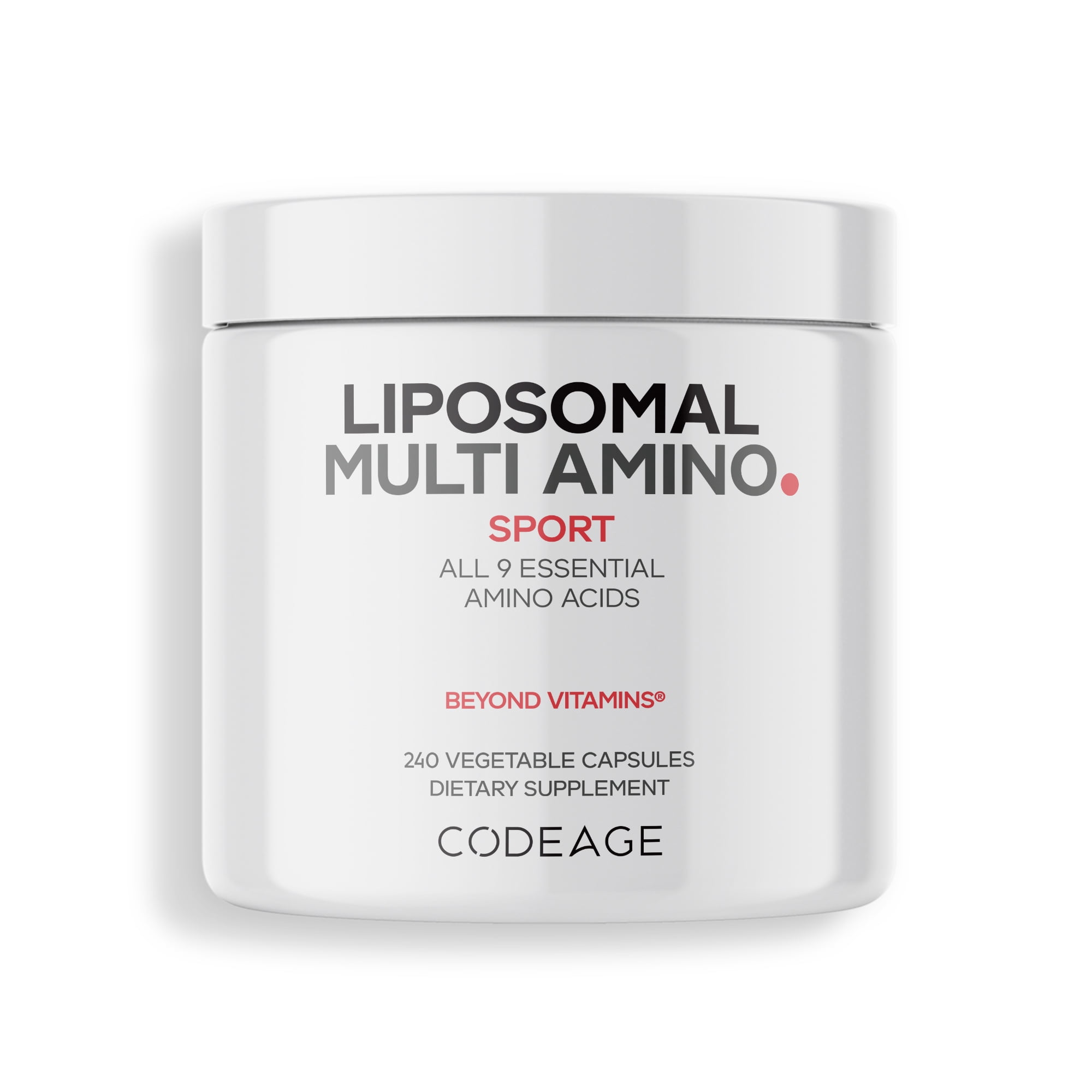 Codeage Liposomal Multi Amino BCAA & EAA Supplement, Free-Form Branched-Chain Amino Acids, 240 ct