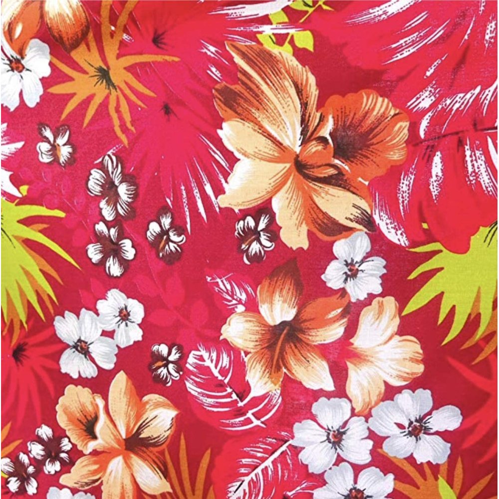 hawaiian-floral-print-poly-cotton-fabric-by-the-5-10-15-and-20-yard