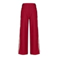 thumbnail image 4 of QATAINLAV Womens Wide Leg Pants Drawstring High Waisted Sweatpants Fashion Side Striped Baggy Palazzo Pants with Pockets Red S Daily Sales Of The Day, 4 of 9