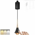 thumbnail image 2 of Adjustable Height Track Pendnat Light H-Type Retractable Lift Track Dimmable LED Manual Touch Dimmer Indoor Island Light Trumpet Accent 3 Colors Modern Downlight, 2 of 10