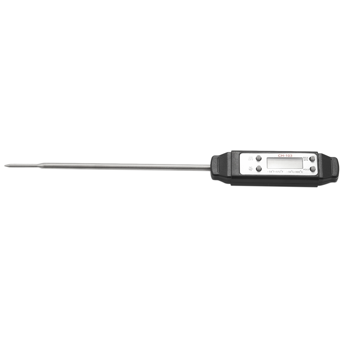 4X Cooking Food Thermometer Digital Instant Reading Meat Thermometer Barbecue Thermometer High (Black)