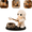 B#146, variant on Glow-in-The-Dark Halloween Campfire Tealight Holder, Ghost Campfire Gathering Cute Halloween Ghost Figurine with Ghost Cat, Indoor Fireplace Seasonal Ornament B