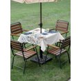 thumbnail image 5 of Outdoor Tablecloth with Umbrella Hole, Navy Blue Floral Spillproof Waterproof Outdoor Table Cover, Watercolor Flowers Farmhouse Patio Tablecloths for Party/Garden/Picnic, Square 54"x54", 5 of 9