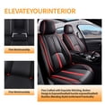 thumbnail image 5 of Car Seat Cover for Nissan Rogue 2026, Red Car Seat Covers, Premium Leather 5 Seats Full Set Waterproof Suitable for All Seasons, Protect Car Seats, 5 of 9