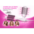 thumbnail image 3 of Rucci Professional 2 en 1 secador de pelo y cepillo voluminizador Ion Thermal Oval Barrel Brush Cable giratorio Desenredante Salón Peinado Herramienta Cepillo Acabado suave y liso Múltiples ajustes de, 3 of 4