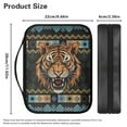 thumbnail image 5 of FKELYI PU Leather Bible Cover for Prayer Zippered Bible Bags with Handle American Tribal Tiger Palm Leaf Print Large Capacity Bible Carrier Book Organzier Holder for Christian, 5 of 6