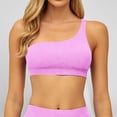 thumbnail image 2 of CUSTG Women Camis Sleeveless Solid Color One Shoulder Back Yoga Bra For Outdoor Sports Running And Fitness Tank Tops Fashionable Female Summer Shirts, 2 of 6