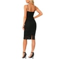 thumbnail image 2 of INSPIRE CHIC Lace Dress for Women's Spaghetti Straps Bodycon Sleeveless Cocktail Party Midi Dresses M Black, 2 of 3